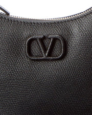 Valentino Vlogo Grainy Leather Hobo Bag