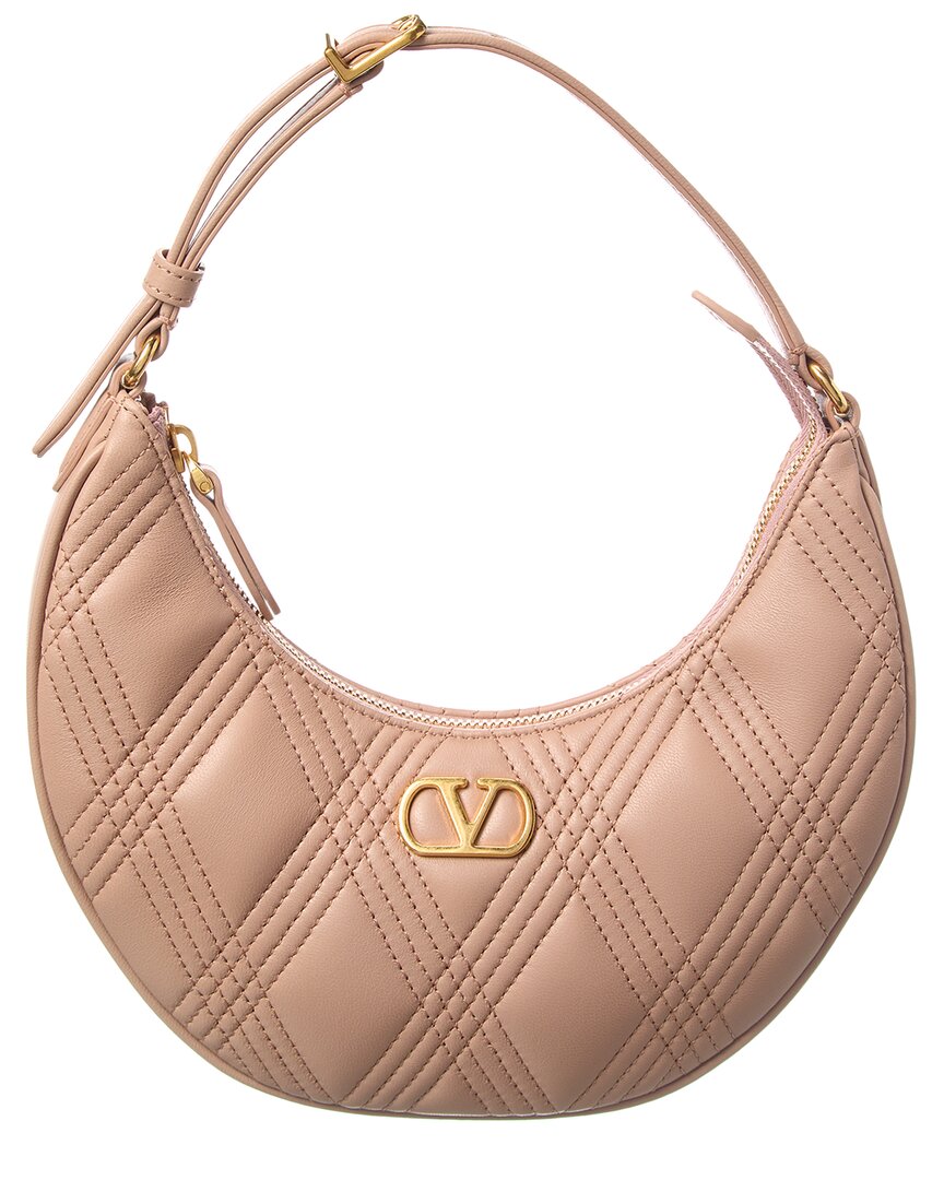 ショルダーバッグ・ポシェット Valentino Garavani Medium Hobo Bag With Vlogo Signature Vlogo Moon Medium Grainy Calfskin Hobo Bag With Chain for