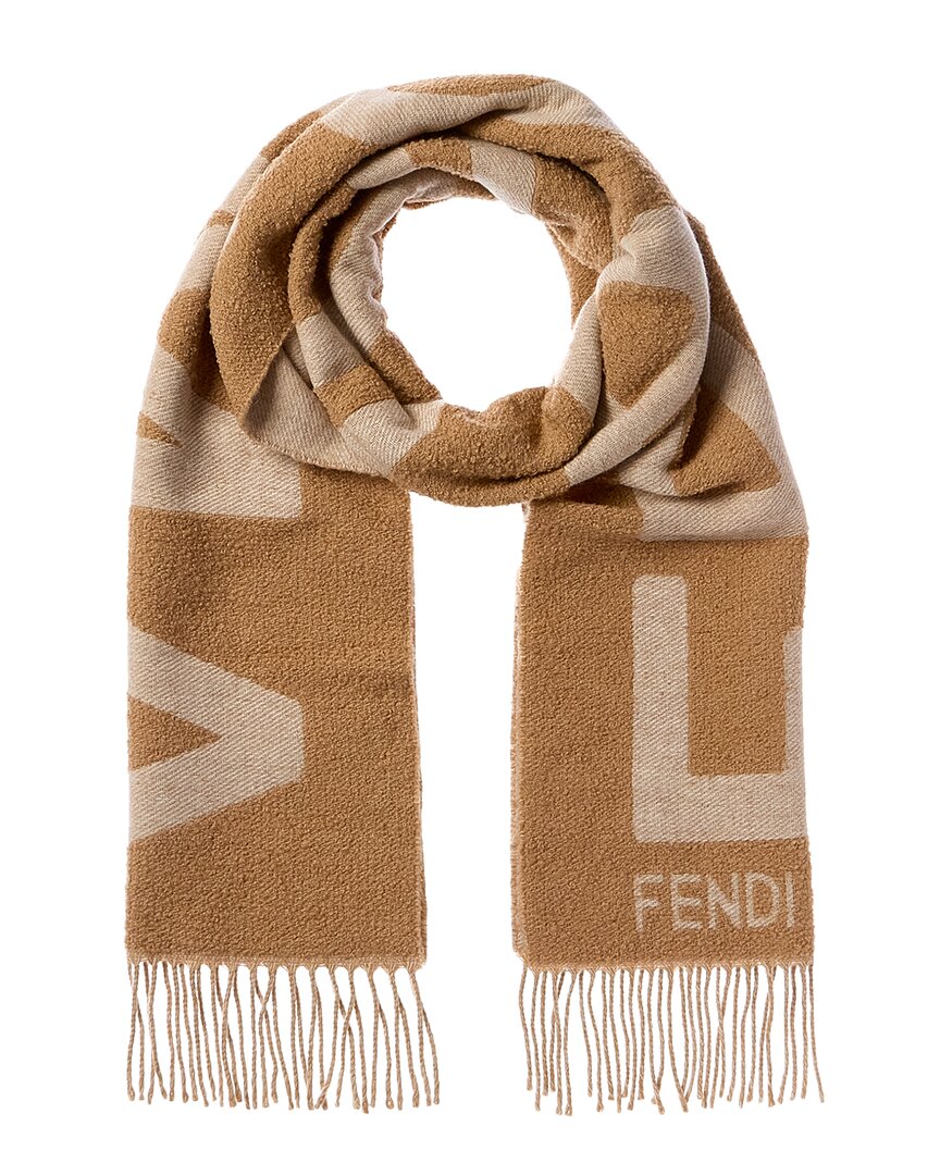 Fendi Logo Jacquard Wool Alpaca-Blend Scarf – Bluefly