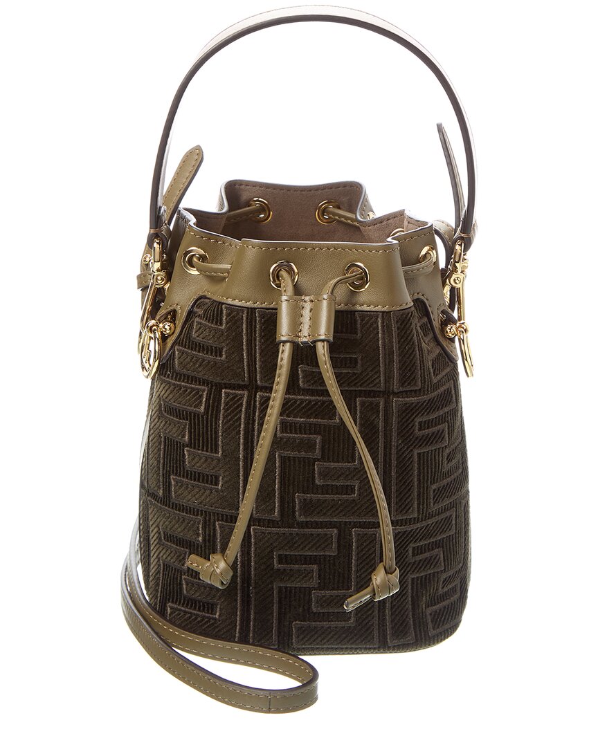 【FENDI】MINI FF MON TRESOR BUCKET BAG Fendi Mon Tresor Leather Mini Bucket Bag with FF Motif