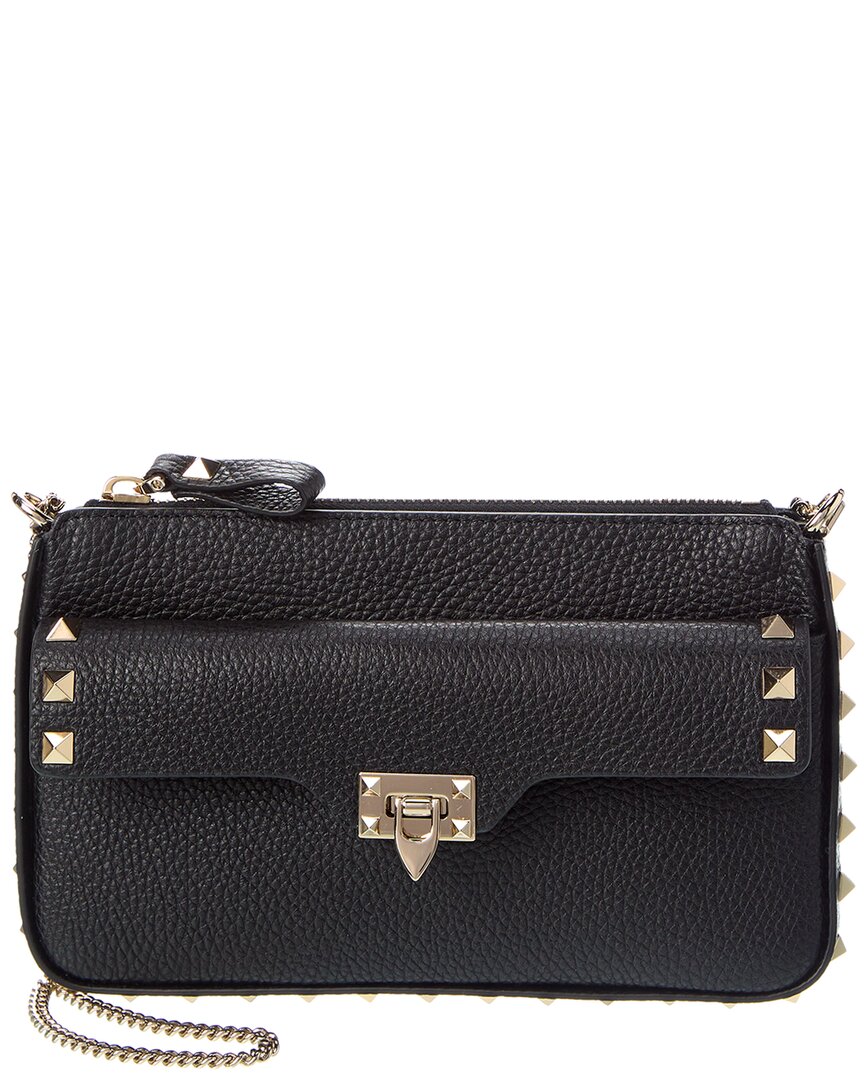 Valentino Rockstud Grainy Leather Wallet On Chain – Bluefly