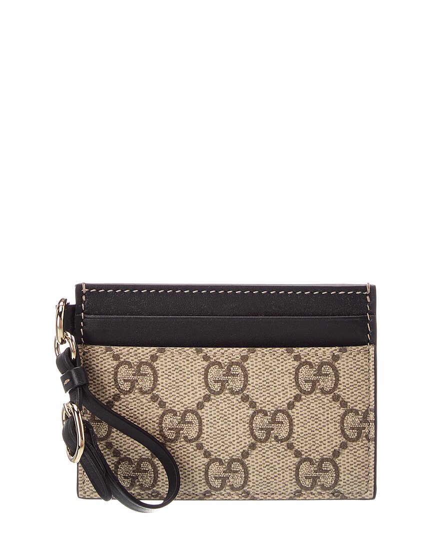 Gucci Gg Supreme Gg Canvas & Leather Card Case – Bluefly