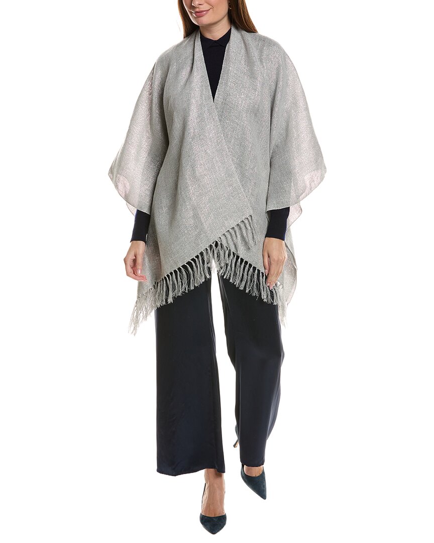 Brunello Cucinelli Open Front Linen-Blend Poncho – Bluefly
