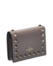Valentino Rockstud Leather Card Holder