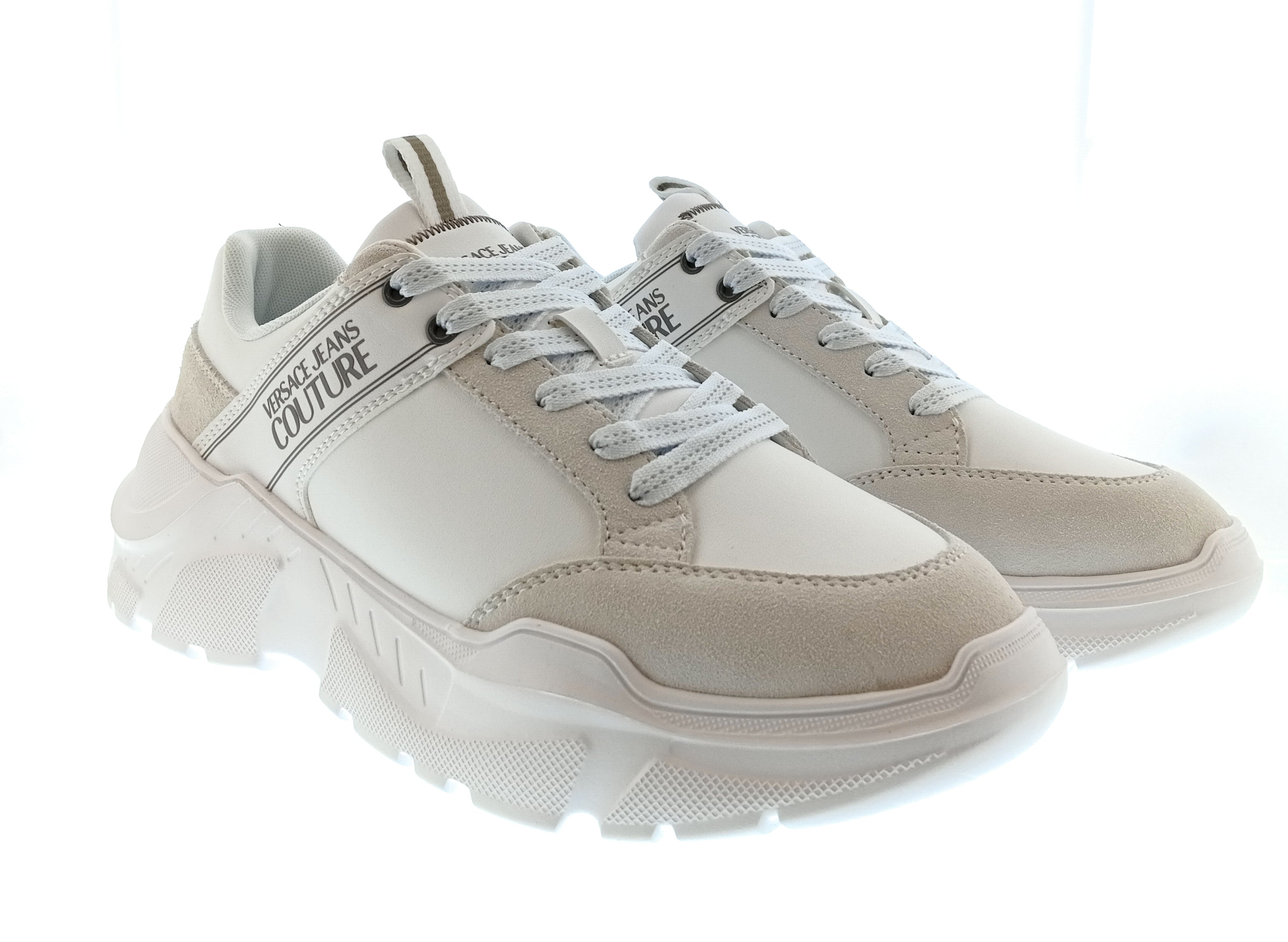 Versace Jeans Couture Mens White / Beige Chunky Colorblock