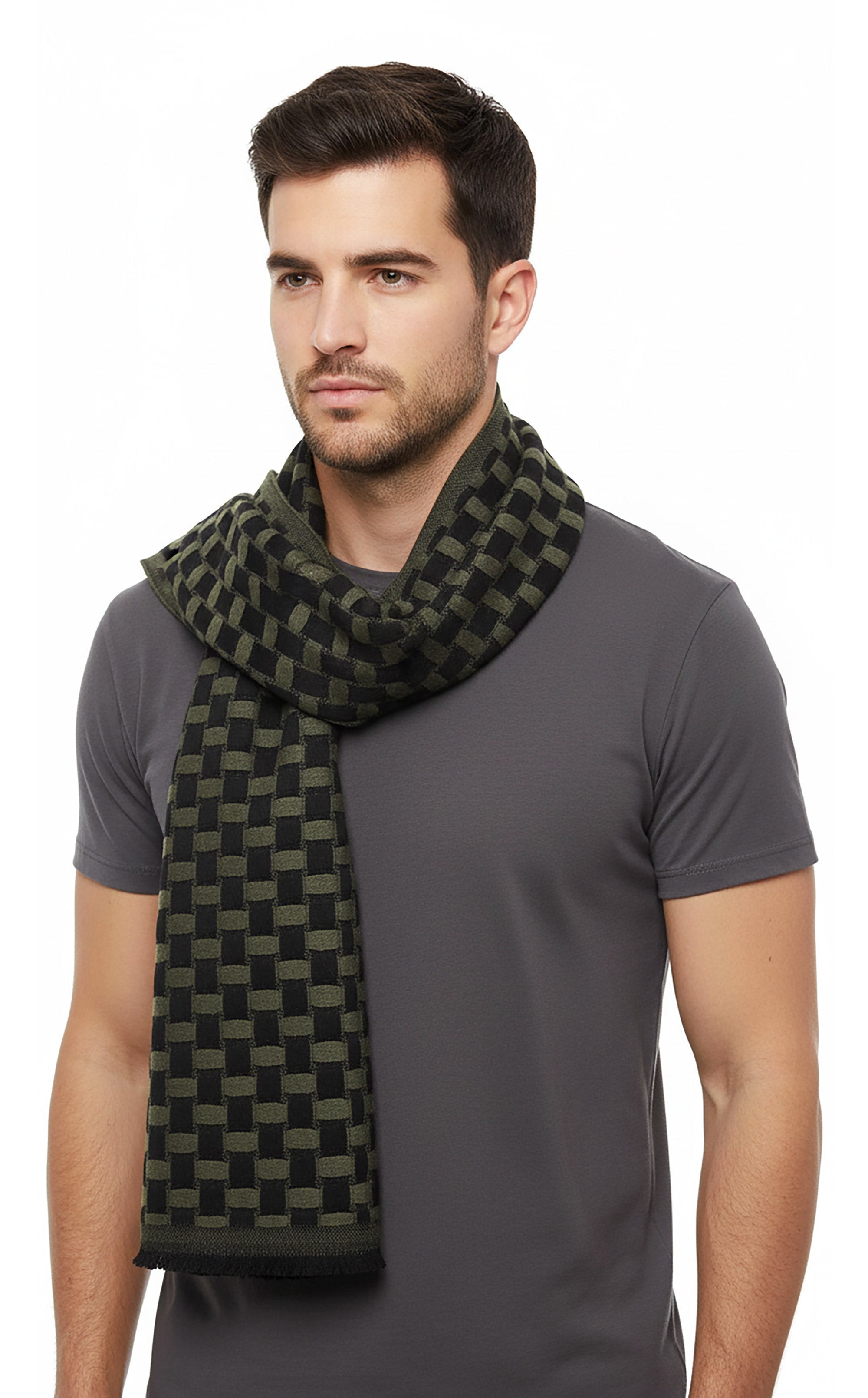Lanvin Soft Luxurious 100% Wool Green Fringe Scarf – Bluefly