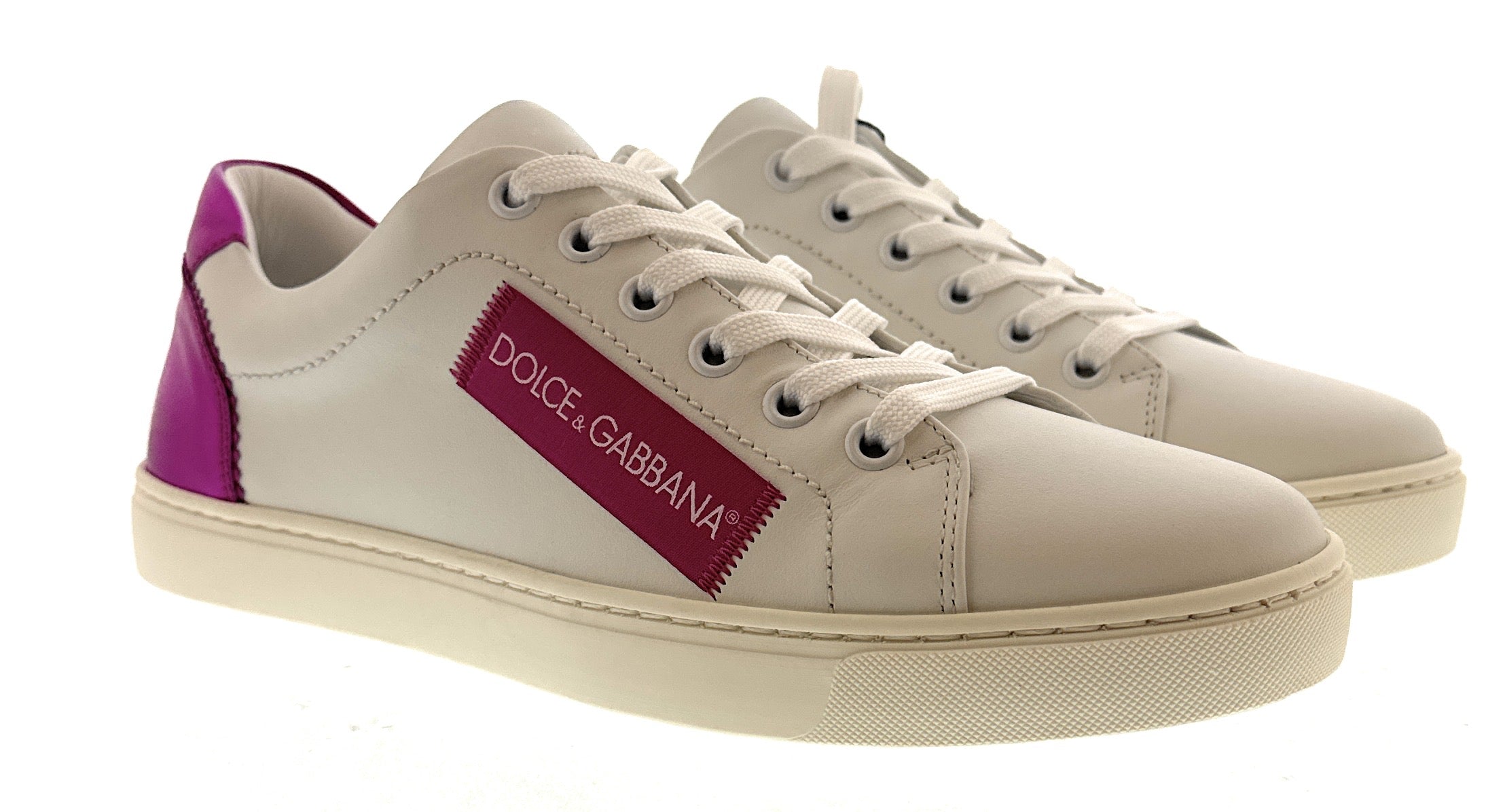 Colour Block Dolce And Gabbana Ladies Sneakers Dolce Gabbana White