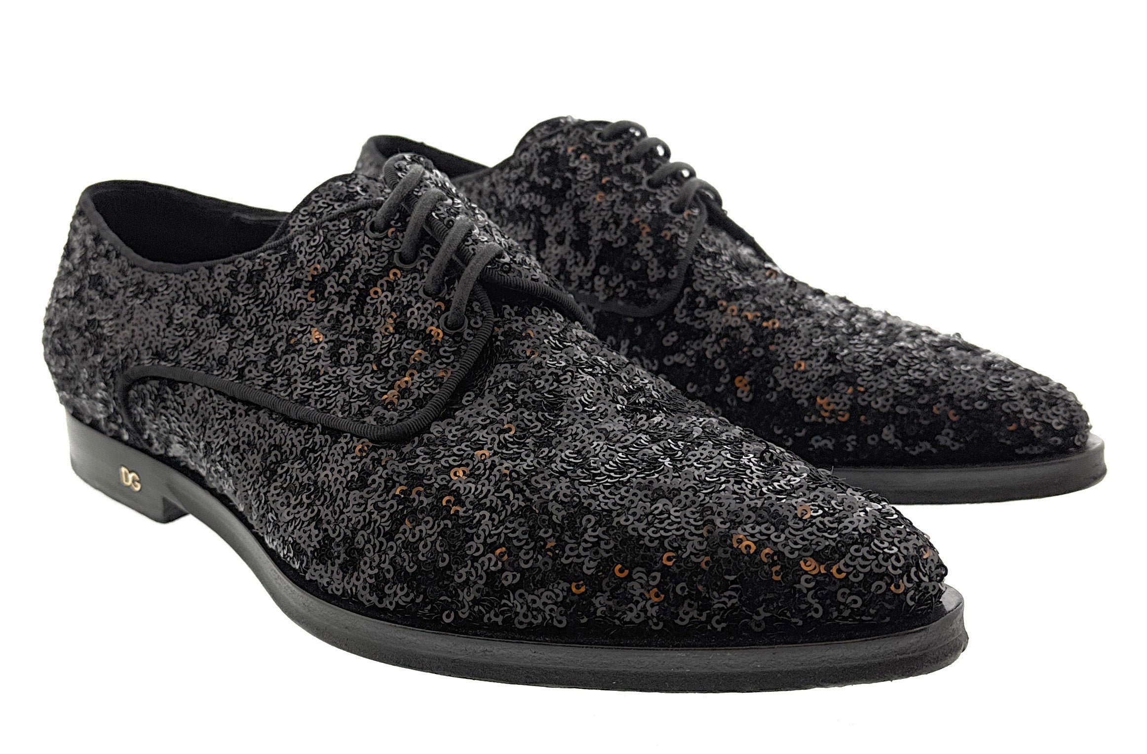 Dolce & Gabbana Sequin Derby Oxford, 39 / Black