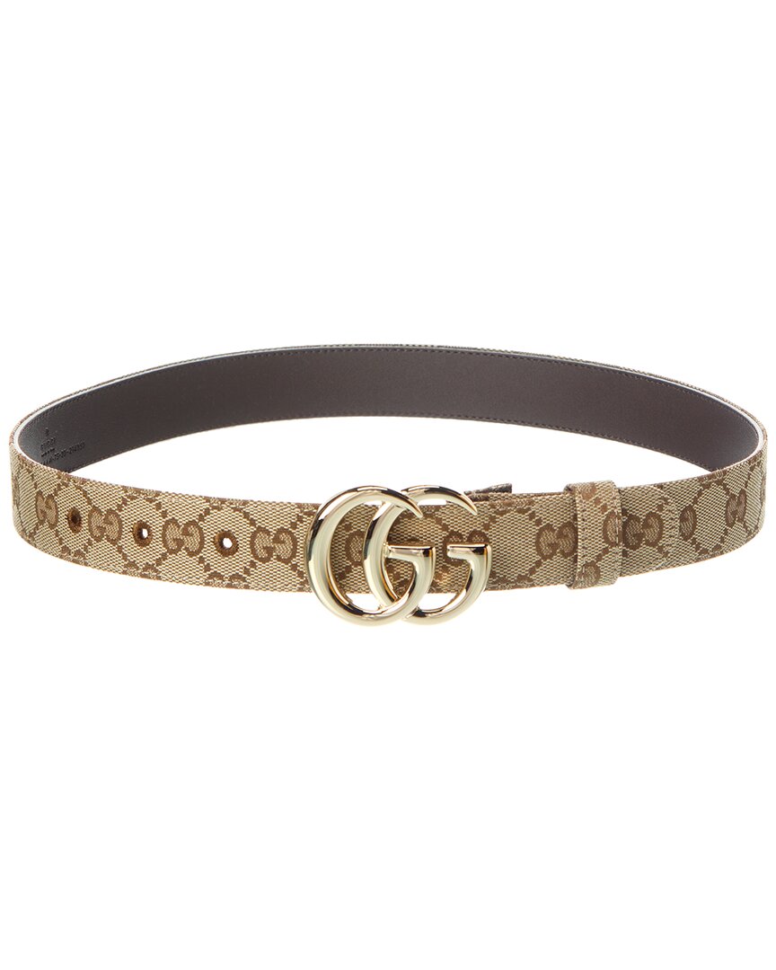 Gucci Marmont Gg Canvas & Leather Belt – Bluefly display picture 1
