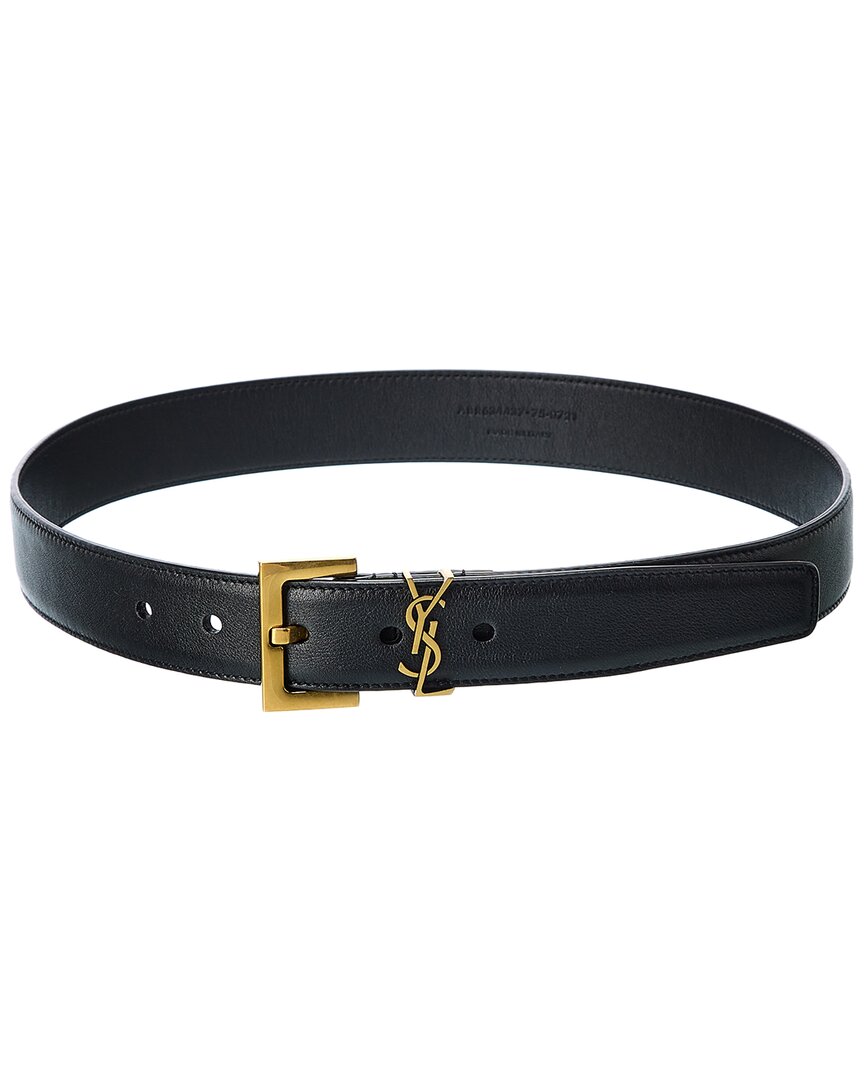 Saint Laurent Monogram Leather Belt – Bluefly