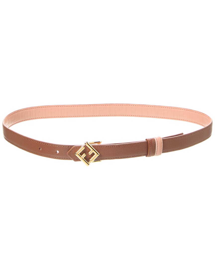 【FENDI】FF DIAMONDS BELT FF Diamonds Belt Leather Beige | Fendi