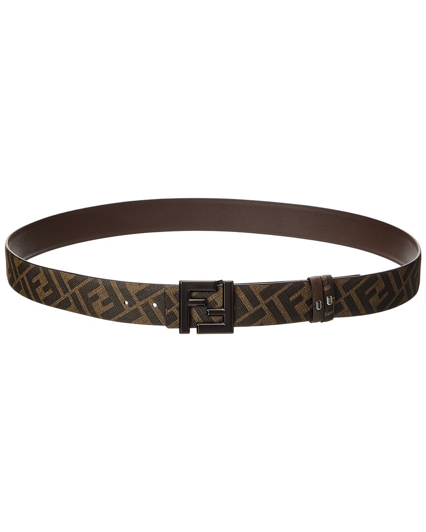 FENDI｜BELTS (Squared FF leather belt (8C0648 AQ1J F1N1Y FF Belt Leather Brown | Fendi