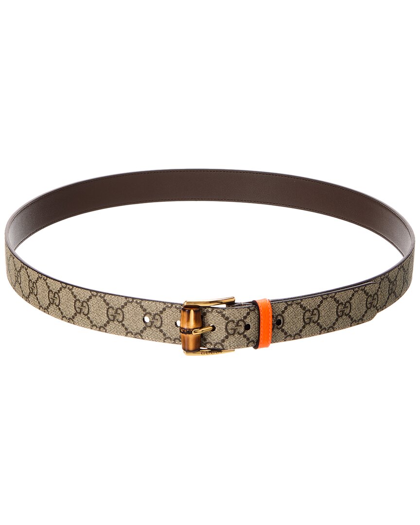 Gucci Gg Supreme Canvas & Leather Belt – Bluefly