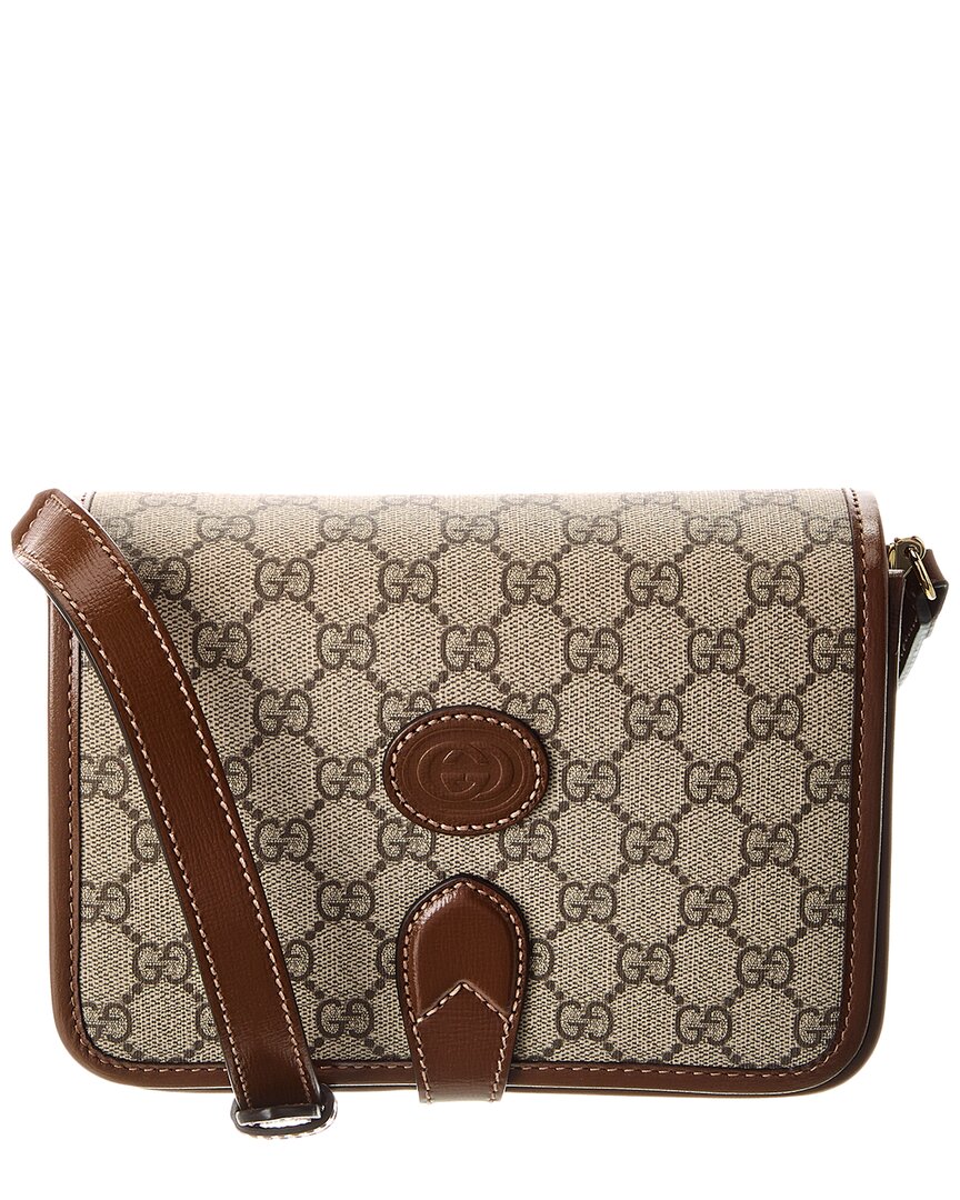 Gucci Interlocking G Mini Gg Supreme Canvas & Leather Crossbody