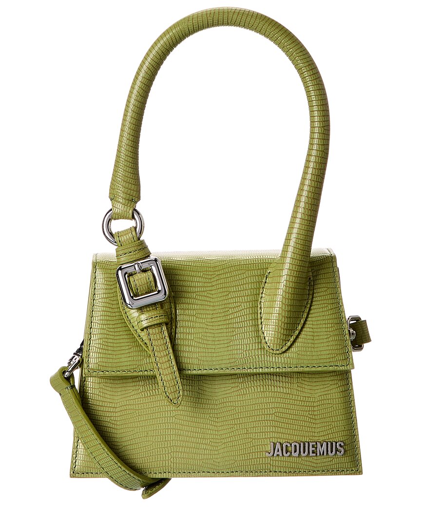 Jacquemus The Chiquito Medium Lizard-Embossed Leather Shoulder Bag