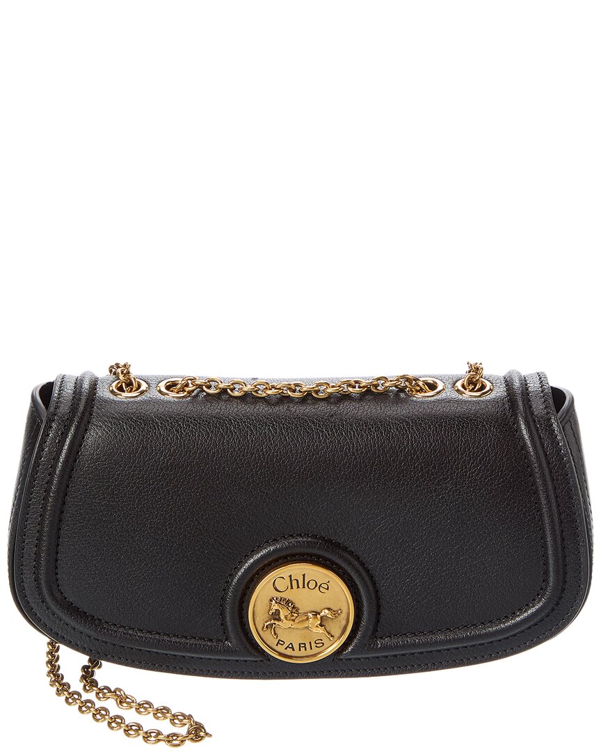 ショルダーバッグ・ポシェット CHLOE GARNET LEATHER HORSE MEDAL SHOULDER BAG Chloé The 99 Shoulder Bag In Grained Leather in Clay brown