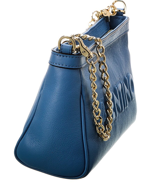 Valentino By Mario Valentino Celia Embossed Leather Shoulder Bag - Bluefly