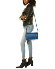 Valentino By Mario Valentino Celia Embossed Leather Shoulder Bag - Bluefly