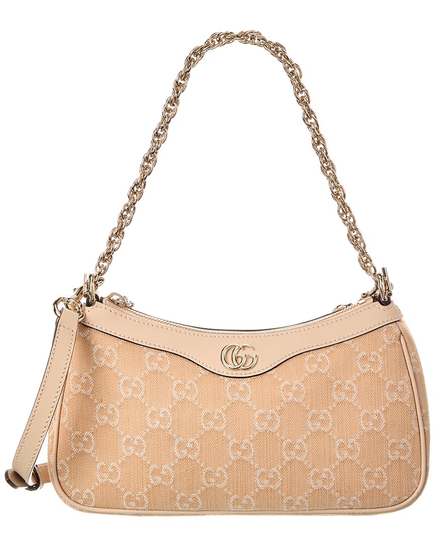 Gucci Small Medium Gg Denim & Leather Shoulder Bag – Bluefly