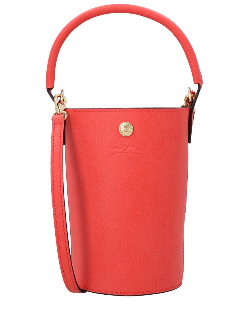 LONGCHAMP ショルダーバッグ ブルー レッド Longchamp Épure Extra Small Leather Crossbody Bucket Bag – Bluefly