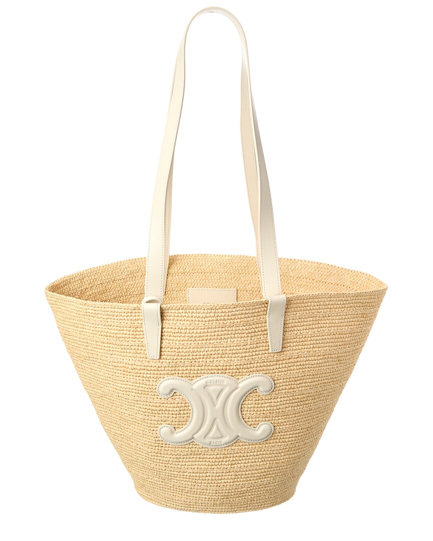 Celine Classic Panier Raffia & Leather Tote – Bluefly