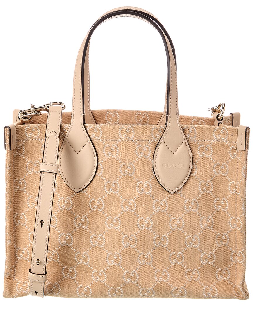 Gucci Ophidia Medium Gg Denim & Leather Tote – Bluefly