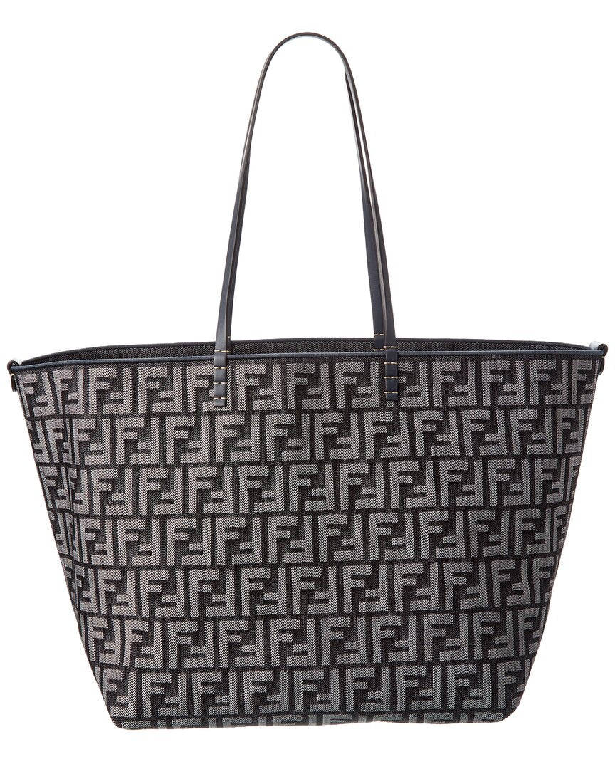 Fendi Roll Large Ff Denim & Leather Tote – Bluefly