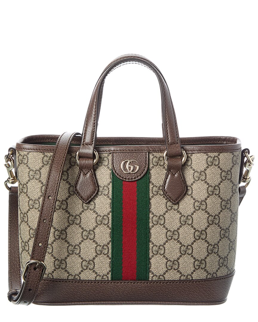 Gucci Ophidia Small Gg Supreme Canvas & Leather Tote – Bluefly