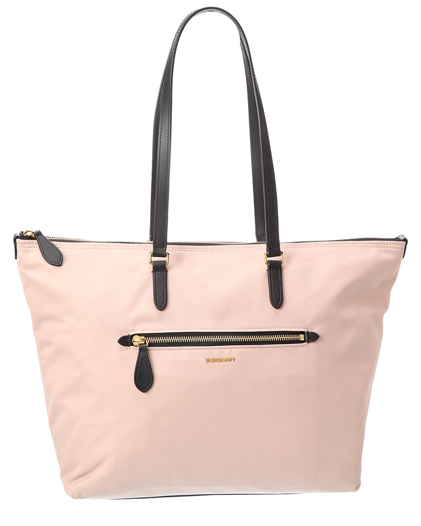 Burberry Zip Large Nylon & Leather Tote – Bluefly