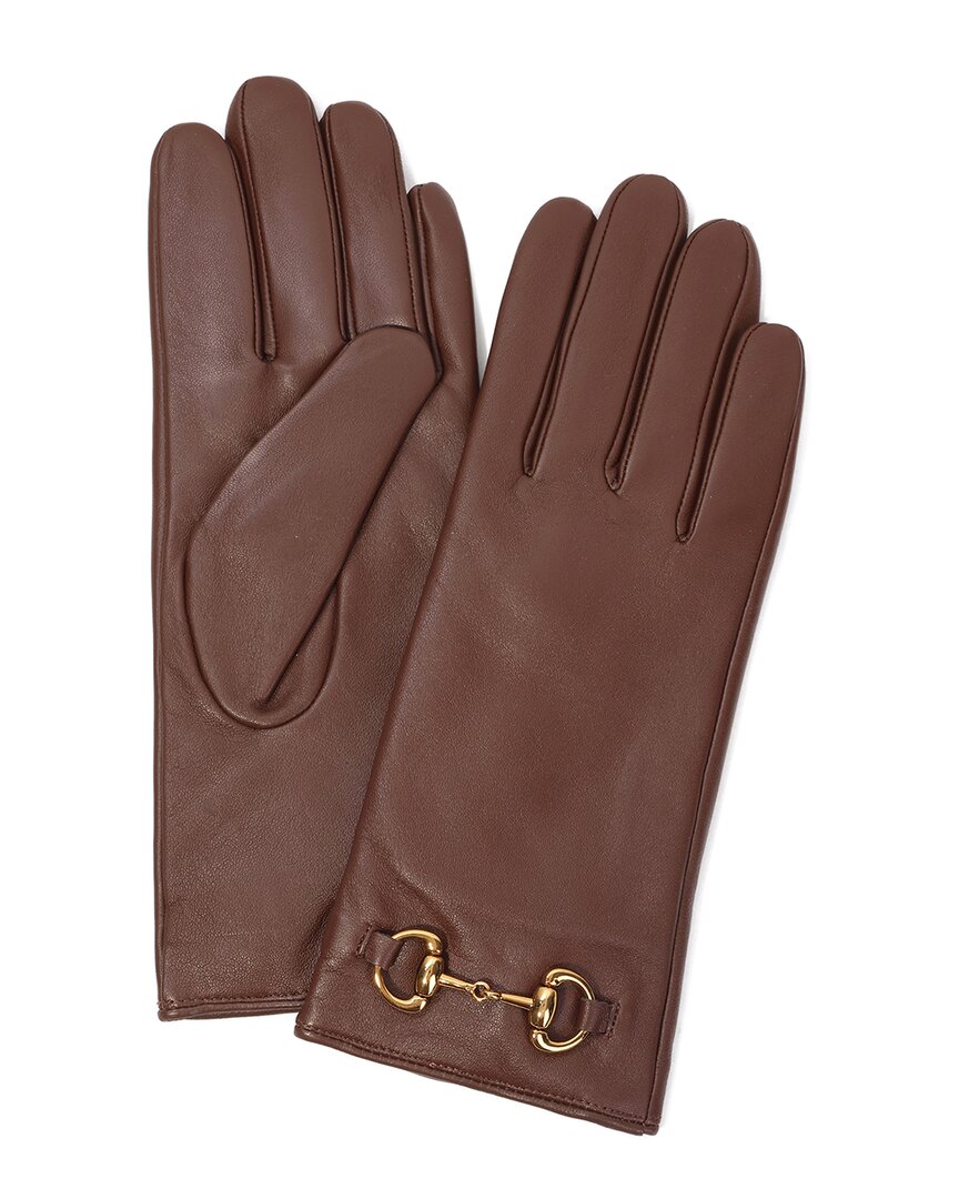Tiffany & Fred Paris Cashmere-Lined Leather Gloves