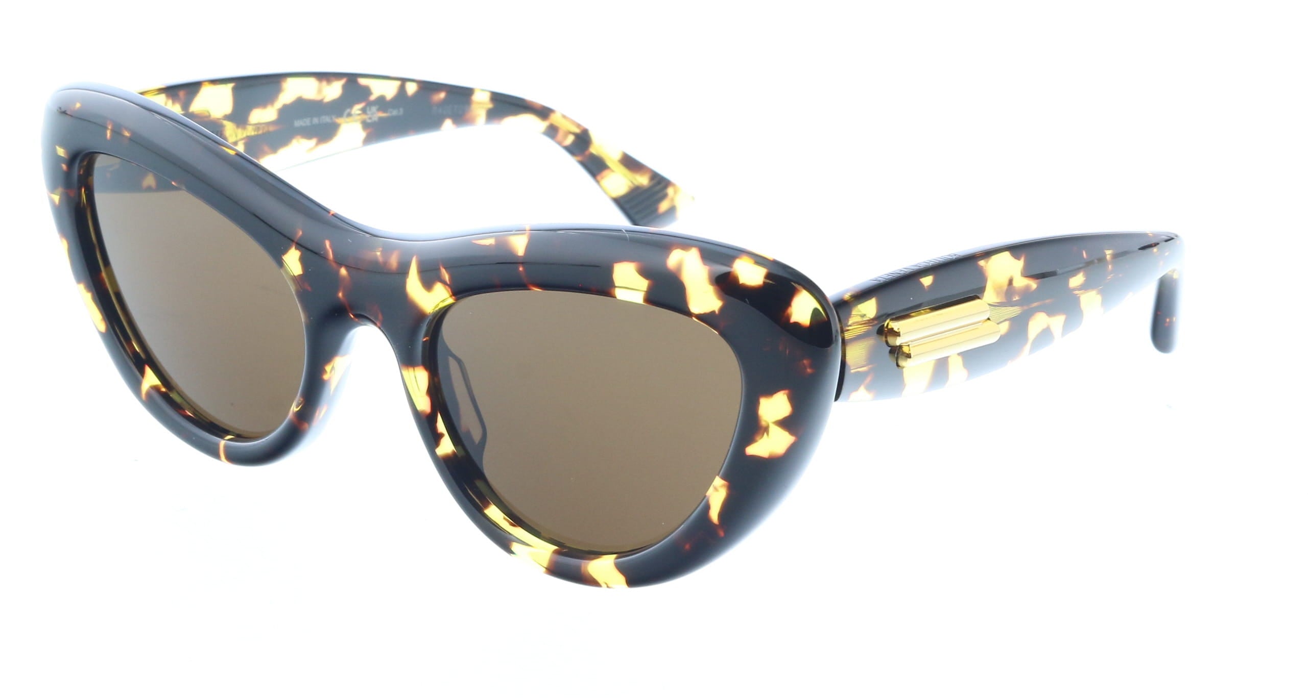 Bottega Veneta BV1282S-002 Tortoiseshell Oval Cat-Eye 