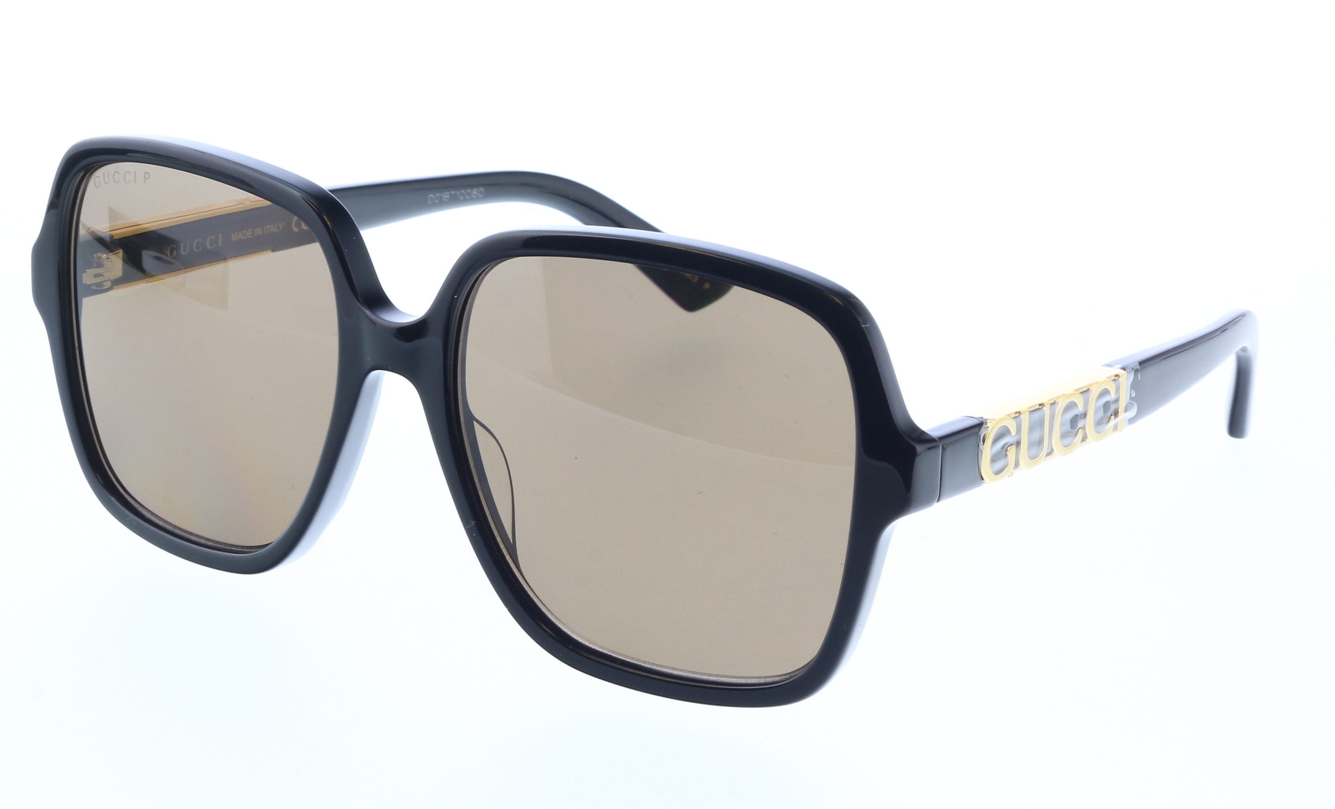 Gucci GG1189S-001 Oversized Black Square Sunglasses with Gold