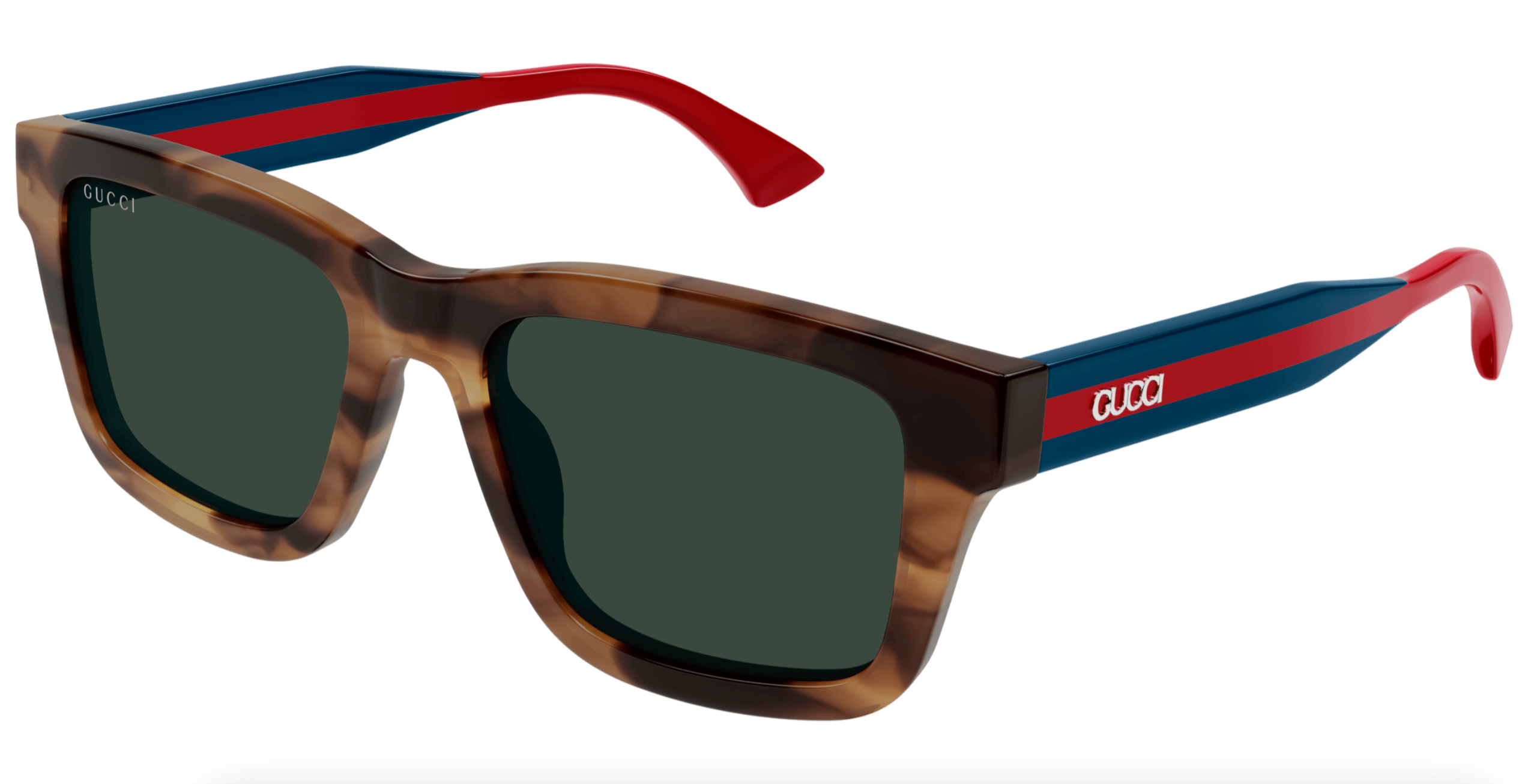 Gucci GG1869S-003 Havana, blue & red square Mens Sunglasses – Bluefly