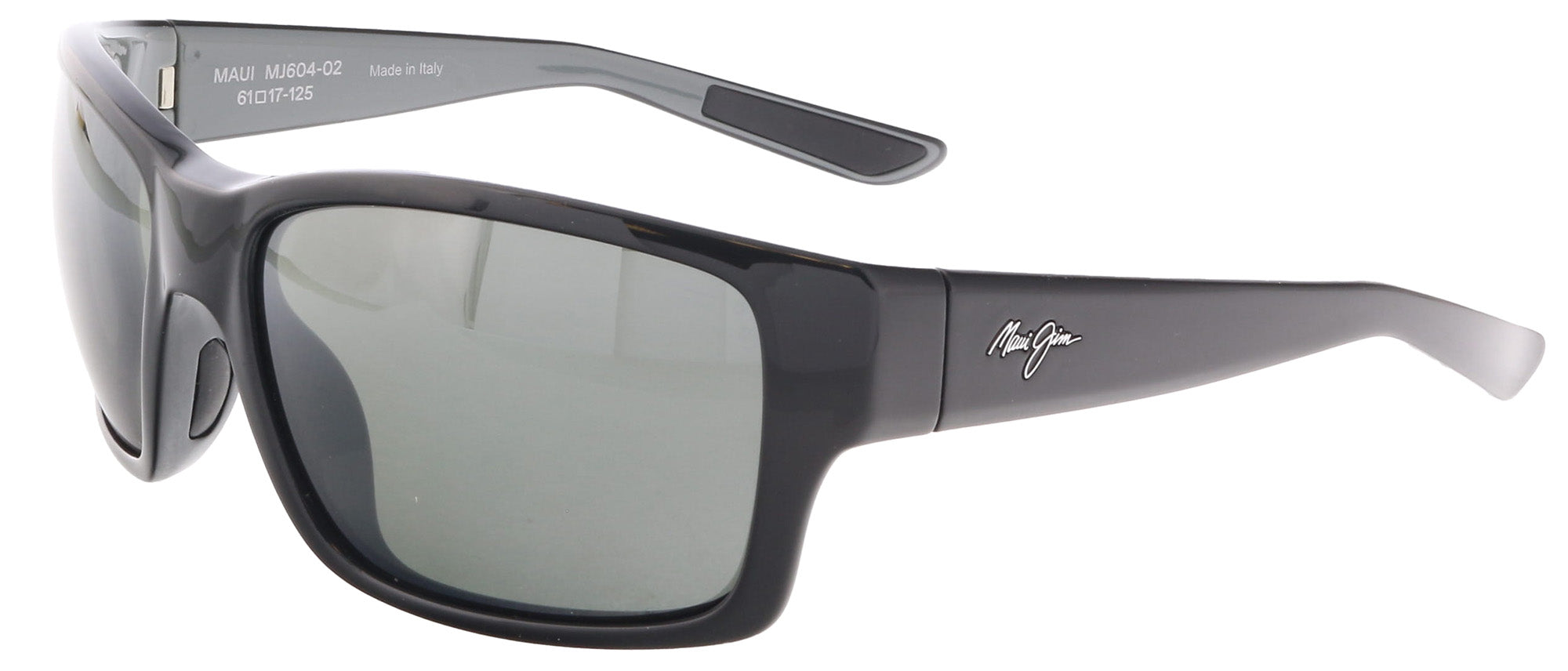 Maui Jim Glossy Black Sunglasses Black Gloss/grey Lens Maui Jim Alelele Bridge 438 main image 3