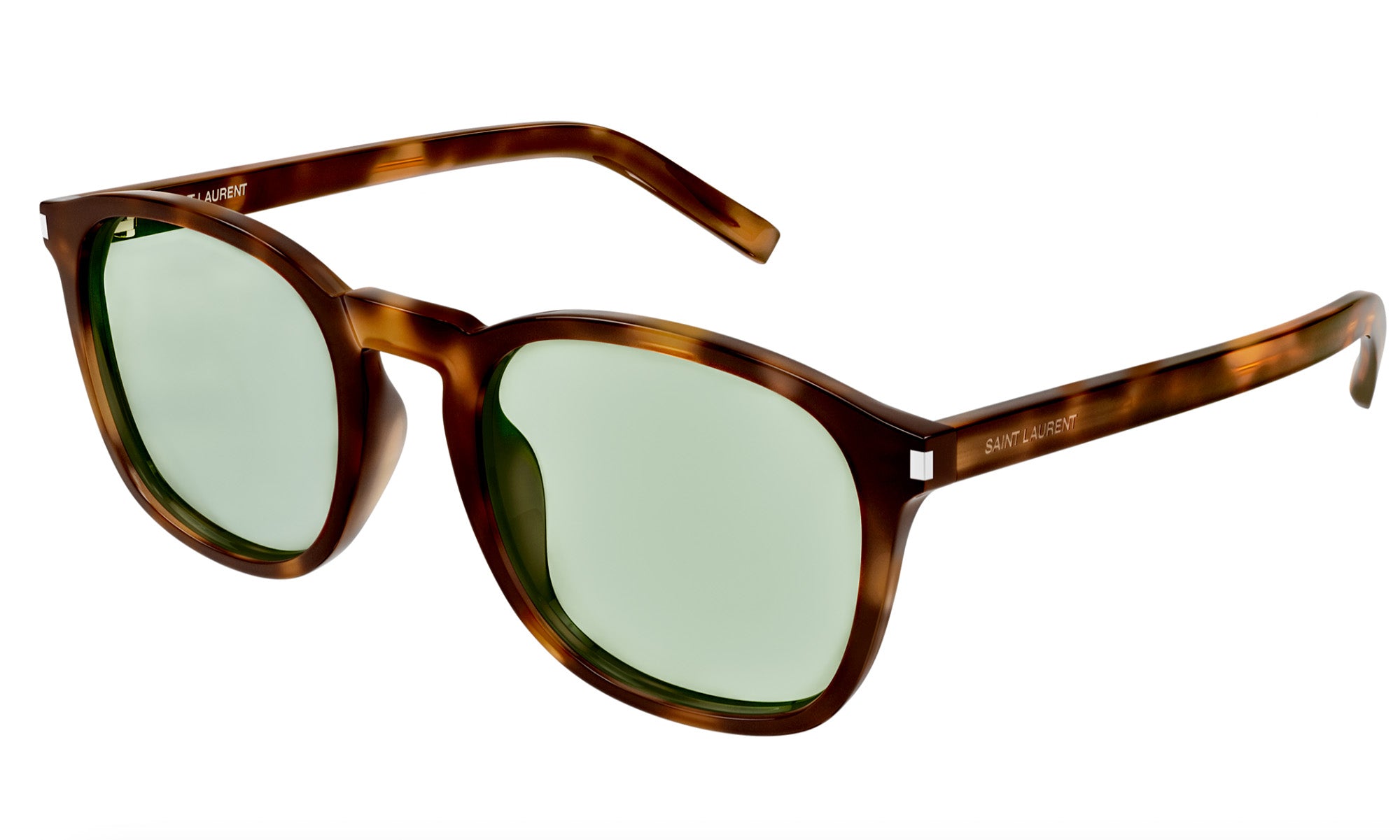 Saint Laurent SL 818-002 Timeless Tortoise Round Sunglasses  display picture 2