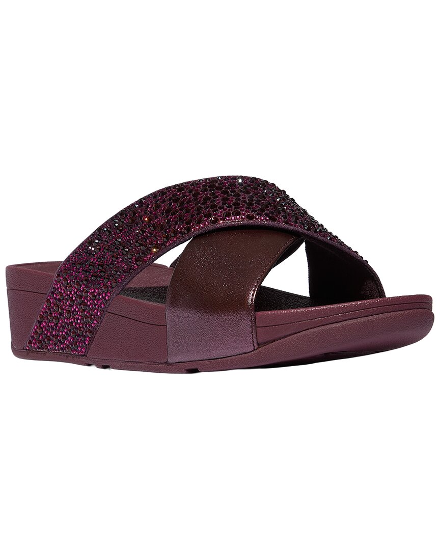 Fitflop Lulu Crystal Mix Metallic Cross Slide – Bluefly