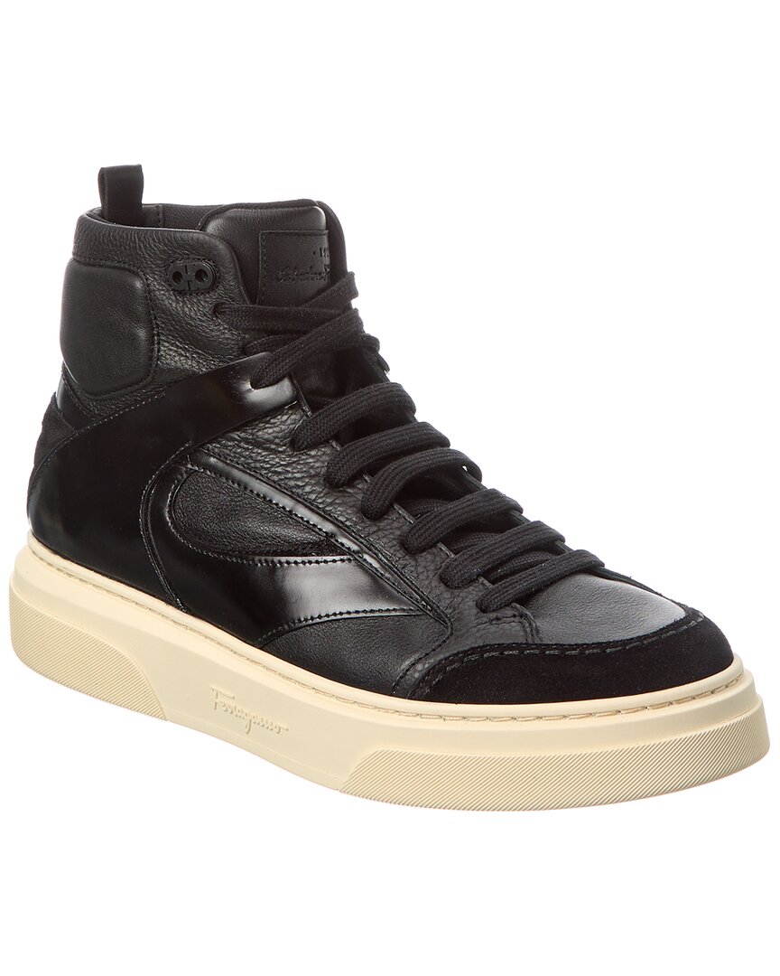 Ferragamo Leather High-Top Sneaker – Bluefly