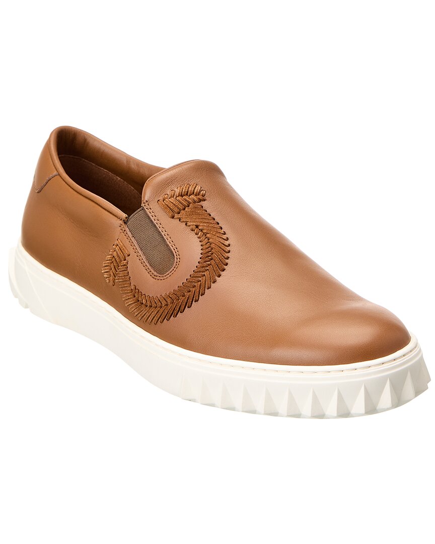 靴 Salvatore Ferragamo Ferragamo Lexus Leather Slip-On Sneaker – Bluefly