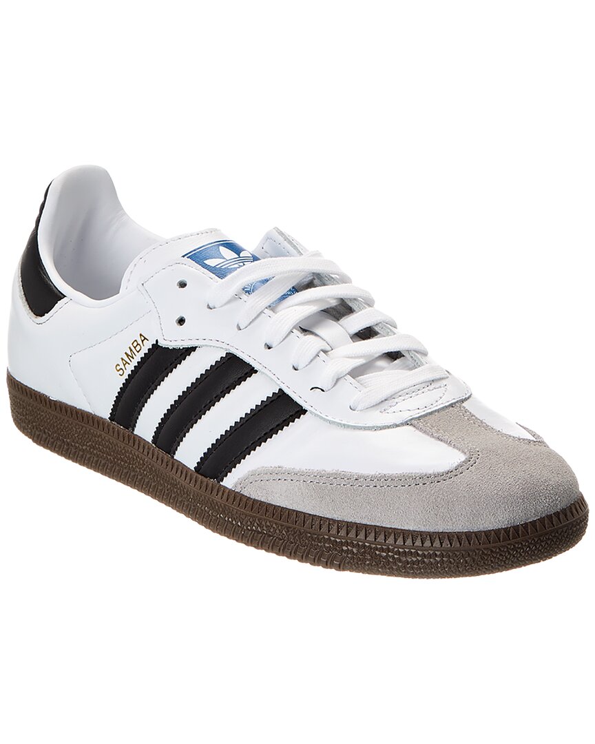 Adidas Samba Blanche Leather & Suede Sneaker Bluefly Adidas Samba Blanche Leather & Suede Sneaker Bluefly