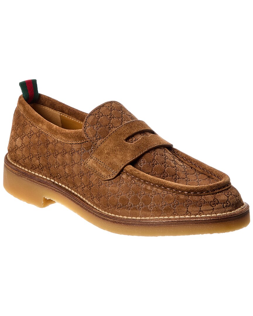 Gucci Gg Web Suede Loafer – Bluefly display picture 1
