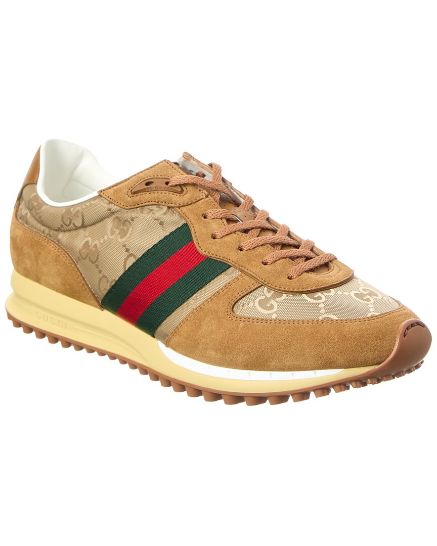 Gucci Re-Motion Gg Canvas & Suede Sneaker – Bluefly