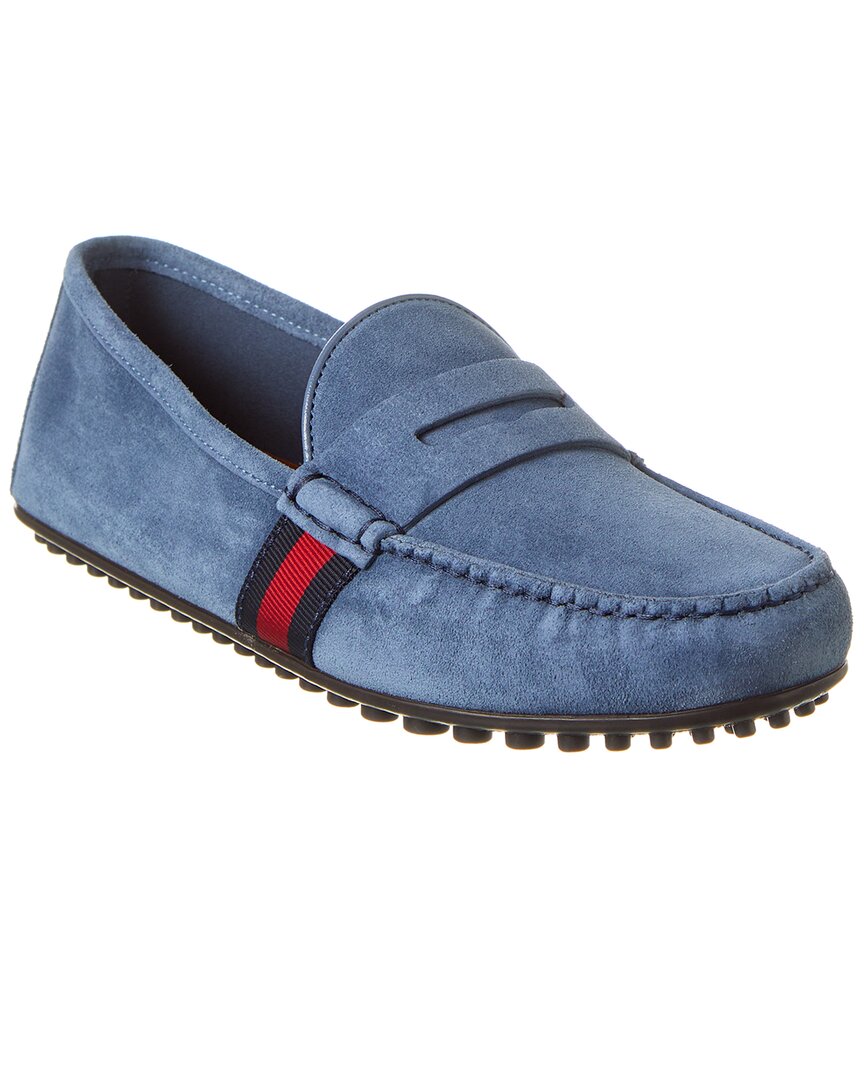 Gucci Web Suede Driver – Bluefly
