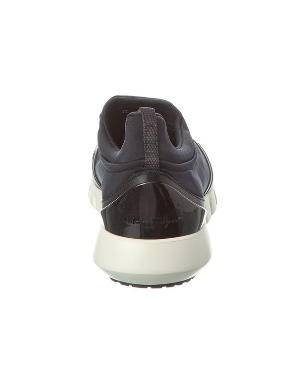 Ferragamo Swilly Leather-Trim Sneaker