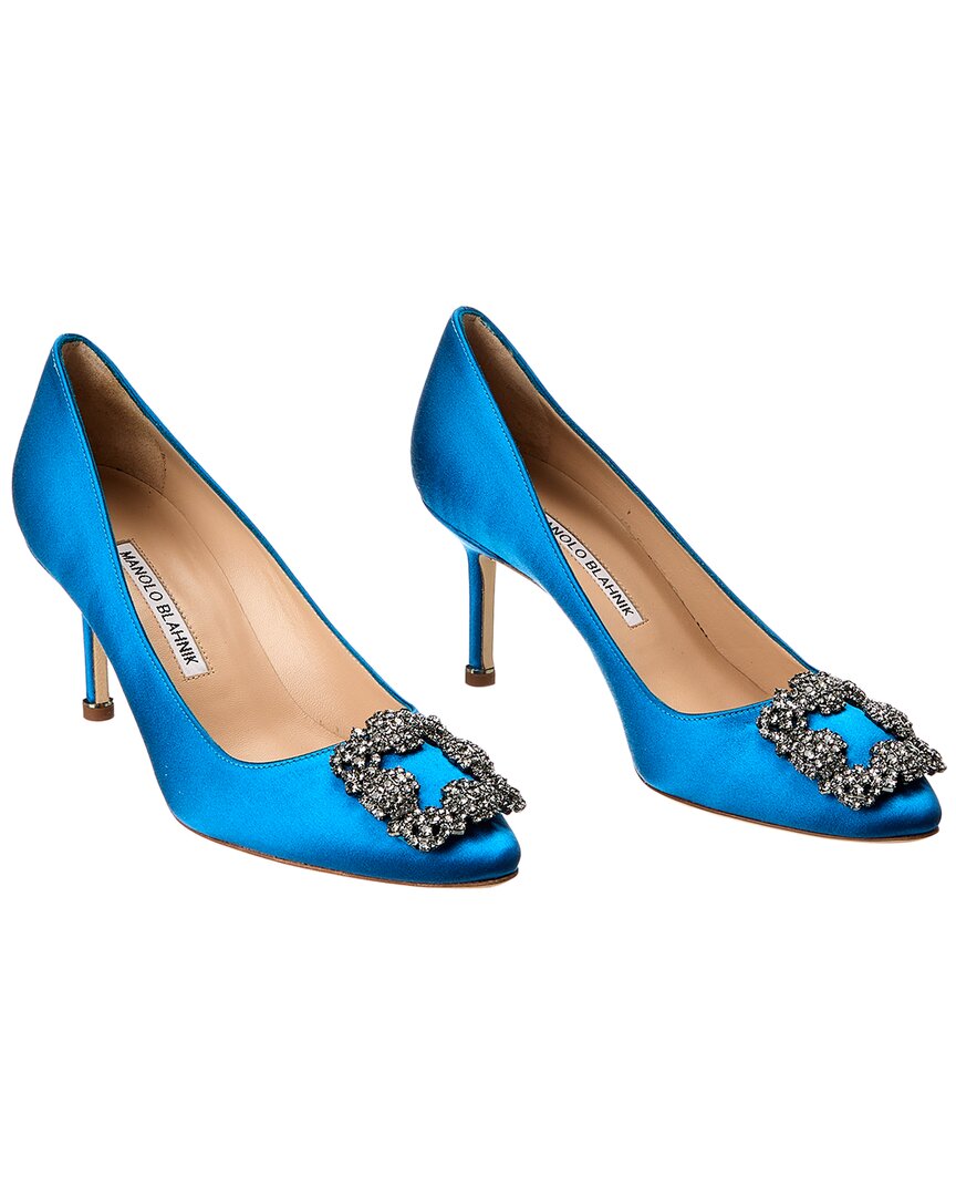 Manolo Blahnik Hangisi 70 Satin Pump (Authentic Pre-Loved) – Bluefly
