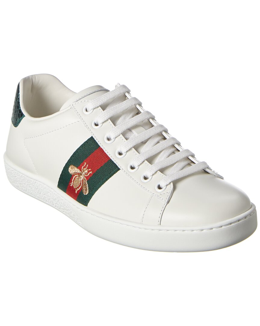 Gucci Ace Embroidered Leather Sneaker – Bluefly