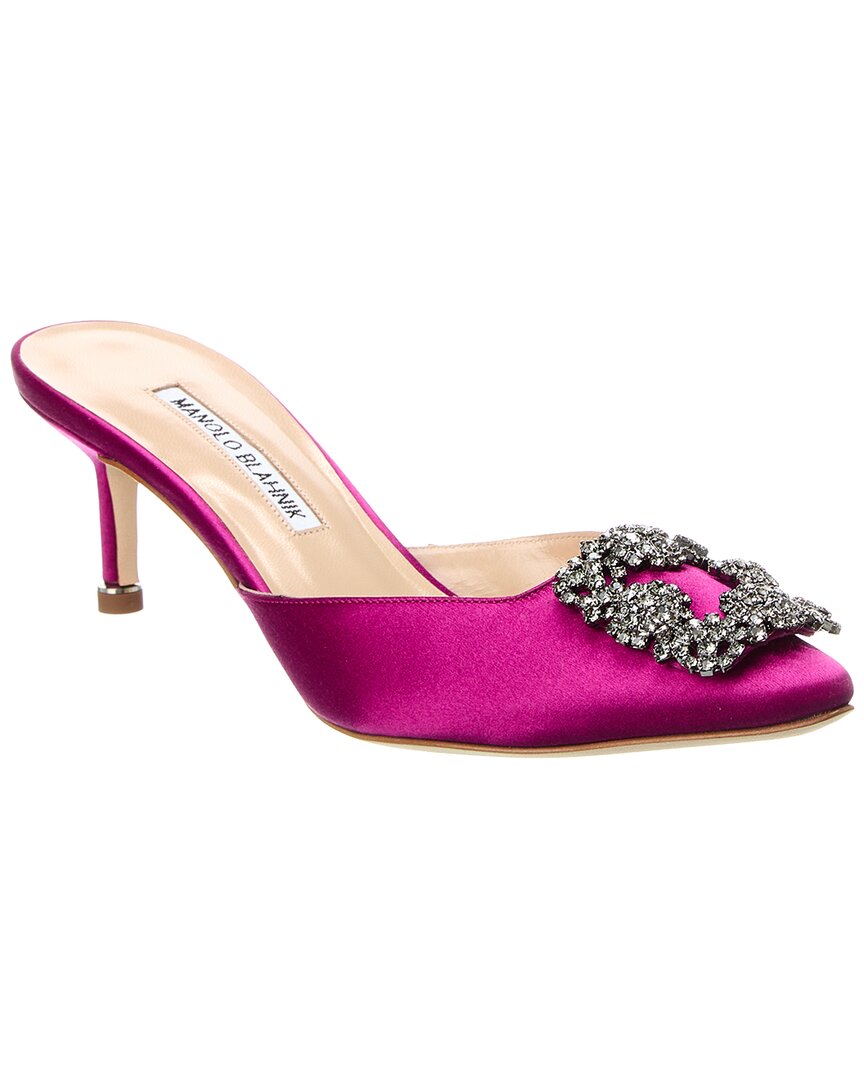 Manolo Blahnik Hangisimu 50 Satin Mule – Bluefly