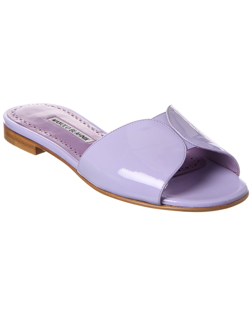 Manolo Blahnik Houramu Patent Sandal – Bluefly