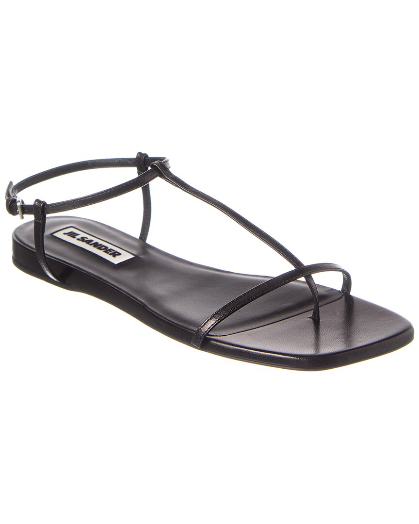 Jil Sander Logo Leather Sandal – Bluefly