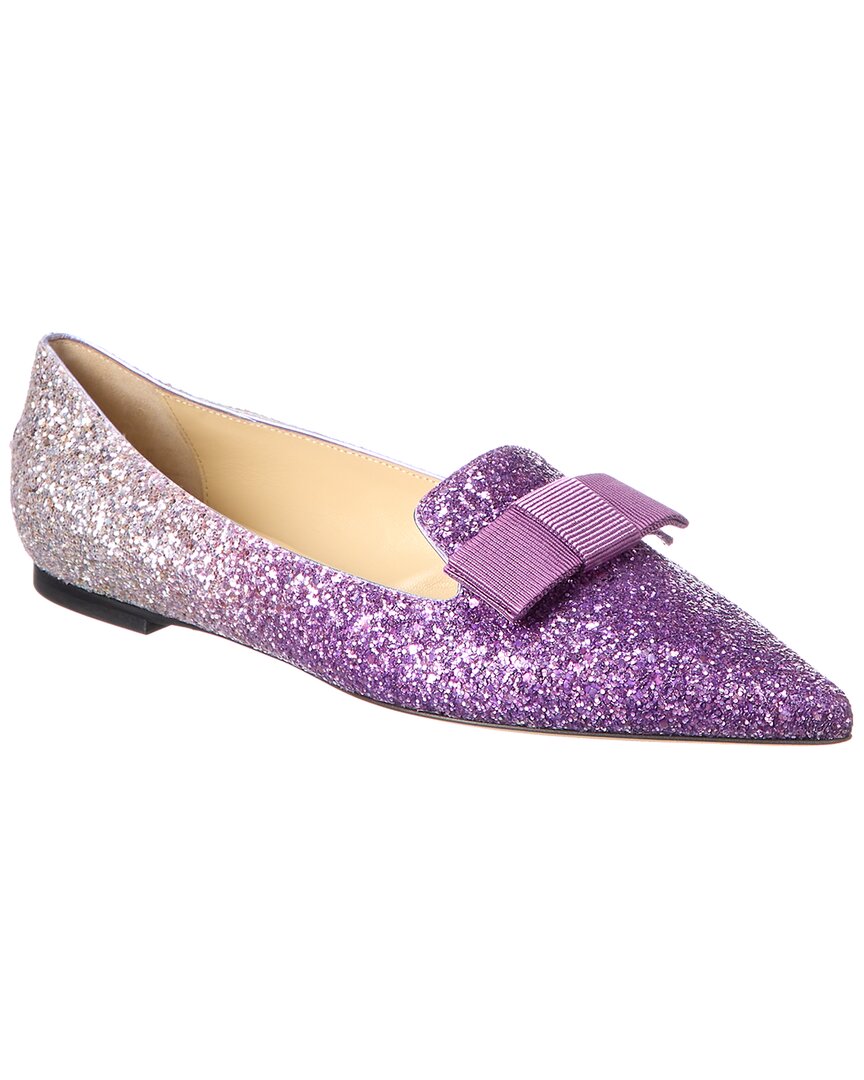 Jimmy Choo Gala Glitter Flat