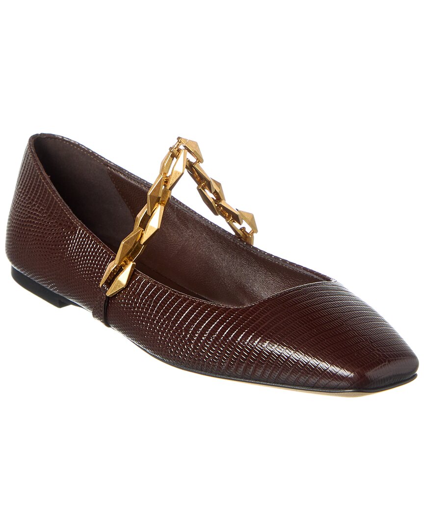 Jimmy Choo Diamond Tilda Lizard-Embossed Leather Flat – Bluefly